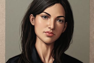 draw realistic digital oil painting portrait