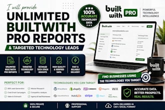 provide builtwith technology leads and targeted b2b