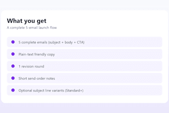 write a 5 email product launch sequence that sells