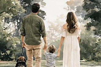 draw a wonderful family portrait