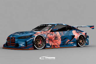 create custom vehicle wrap design for cars