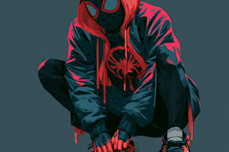 illustration the original superhero art in the spider verse