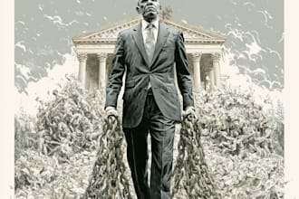draw a bold political cartoon for social media or editorial