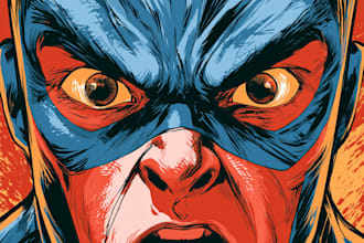 design comic book illustration or anima manga art superhero