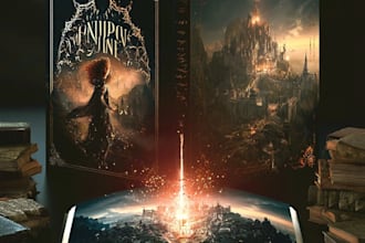 design stunning fantasy book cover art book
