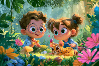 draw children illustrations for book