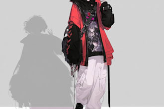 draw an anime character illustration