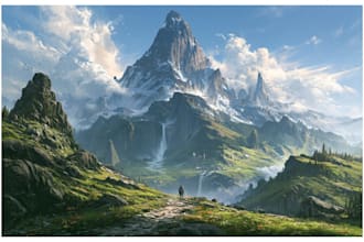 draw fantasy concept landscape