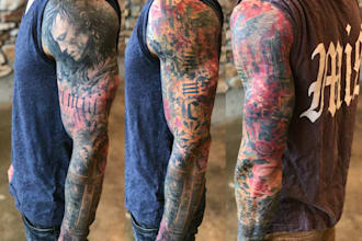 create a tattoo design of tattoo sleeve
