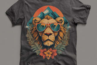 create vintage and retro t shirt design for your brand