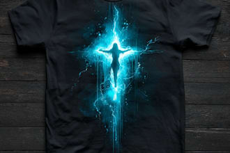 do christian t shirt design and church logo for males, females, and pod