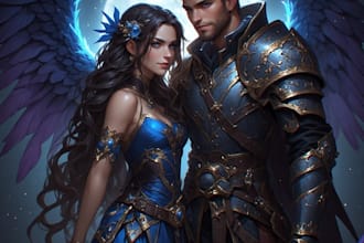 draw fantasy character art and fantasy character art
