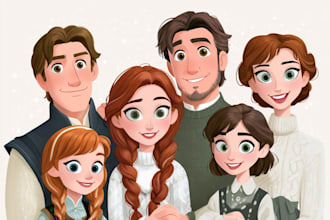 do disney cartoon portrait