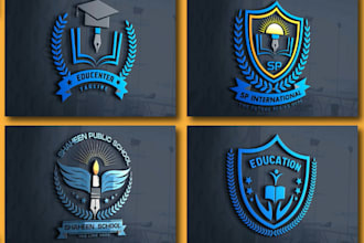 design education logo for school, college, university