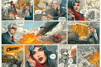 draw comic illustrations graphic novel book cover comic