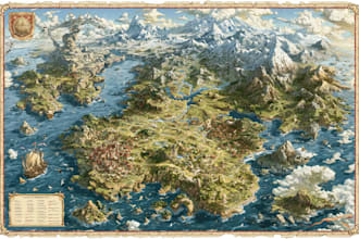 make fantasy map illustration