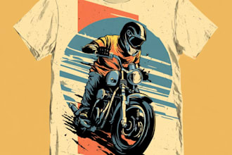 create vector vintage retro t shirt design and logo