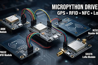 create gsp rfid nfc and lora micropython driver libraries