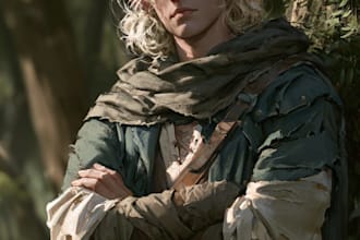 fantasy dnd character illustration