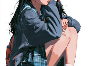 draw anime portrait or character avatar