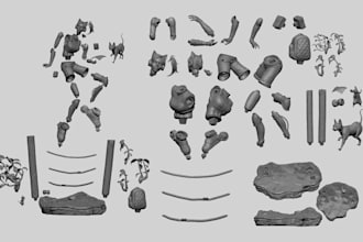 create detailed 3d character models, collectible figures and statues