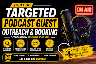 do podcast guest booking and targeted outreach