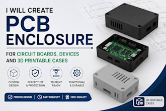 create pcb enclosure for circuit boards, devices and 3d printable cases