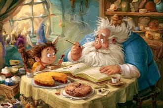 do children story book illustration and children book art