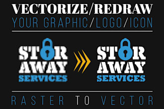 fix blurry logo to eps, svg, ai vector file and manually trace image to vector