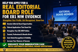 help you apply for a real editorial board role for eb1 niw evidence