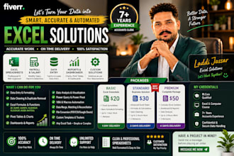 create professional excel formulas, payroll, reports, pivotable, v lookup etc