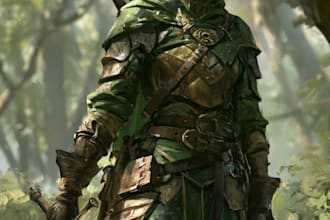 fantasy dnd character illustration