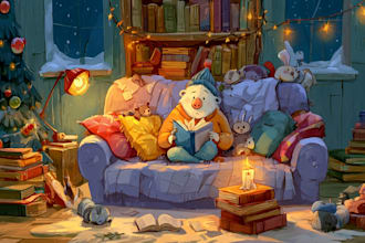 design children christmas book illustration