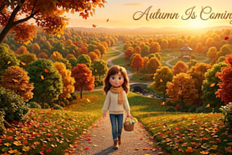 create 3d animated kids video about seasons and nursery rhymes