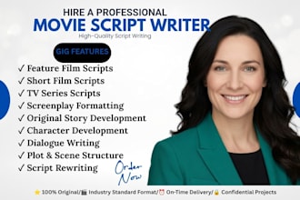 creatively write short film, pilot script series bible, movie script short drama