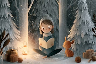 draw christmas children book