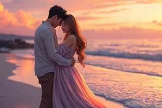 create romantic couples art for book covers and portraits