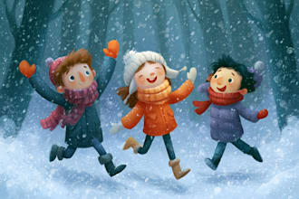 do christmas book illustration