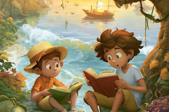 design children book illustration and children book cover