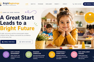 design wix daycare website wix preschool childcare enrollment website