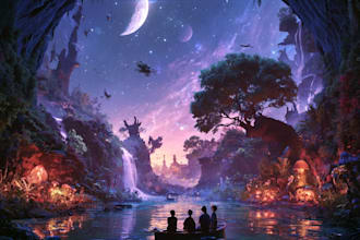 dreamy surreal or fantasy music album cover