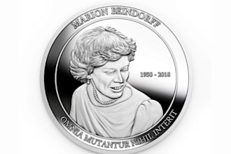 create 3d portrait coin, memorial coin, commemorative medal