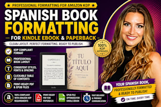 format spanish books for kindle ebook and paperback
