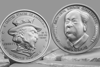 create realistic 3d coin model, custom gold coin, commemorative medal