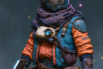 create cinematic 3d character art for fantasy and sci fi