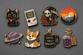 design custom enamel pin, lapel pin, and production ready vector art
