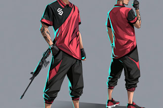 create professional character, mascot illustration