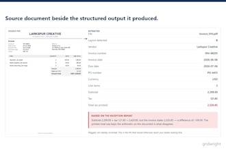 extract data from pdfs or invoices into a clean structured spreadsheet