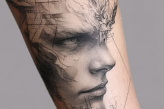 design a modern and minimalist tattoo design