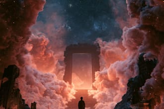 design a dreamy surreal or fantasy album cover